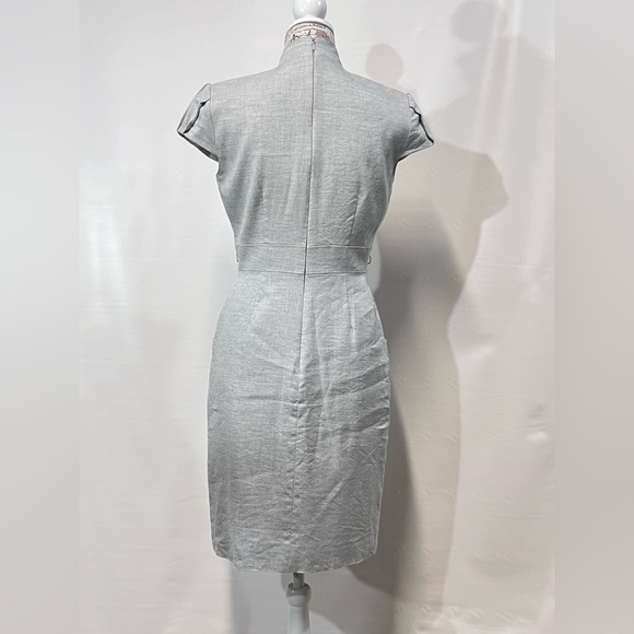 🛍️ANTONIO MELANI Light‎ khaki cap sleeve sheath dress size 4. - Picture 6 of 13